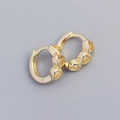 Minimalistische s925 Silber Herz-Creolen mit elegantem poliertem Gold-Finish - 925er Silber / Gold