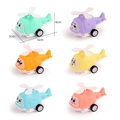 Mini cartoon helicopter toys set in six vibrant colors with spinning white propellers - 6 Colors Pull-back Helicopter