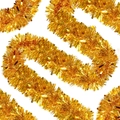 50ft shiny golden Christmas tinsel garland for festive party and wedding decorations - 5 Meters / Gold Tinsel