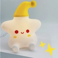 Star-shaped night light toy with a yellow hat and warm glow for children's gift - Star with Yellow Hat