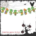 Bannière d'Halloween avec zombies et citrouilles pour décoration de fête à thème - HY-WSLQ-38 Bannière de Zombie Vert en Dessin Animé