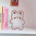 Cute bear-shaped acrylic pencil holder and cosmetic brush storage box in transparent finish - 5# Happy Bear