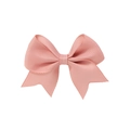 Handmade pink grosgrain ribbon swallowtail bow hair clip for girls with ribbed texture - 158 Korean Pink
