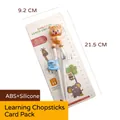 Kids tiger cartoon training chopsticks with silicone rings for learning correct grip - Dragon Training Chopsticks (Paper Card)