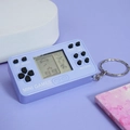 Mini console per videogiochi Tetris viola chiaro portachiavi con schermo LCD - Rettangolare Blu Profondo