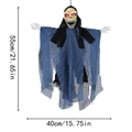 55cm Halloween electric ghost in blue robe with red glowing skull eyes for party decor - Blue Voice-Activated Kicking Ghost