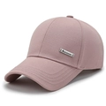 Minimalistische honkbalpet in mauve roze met mesh-structuur en Narason metalen logo - Roze