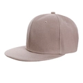 Cappellino da baseball beige a tesa piatta realizzato in pregiato cotone twill - Adulto (55-60cm) / Cachi