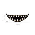 Halloween scar tattoo sticker with creepy sharp teeth mouth design, style FF-026 - Mouth Pattern (FF-026)
