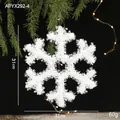 Décoration de Noël flocon de neige blanc 31cm avec texture douce pour fête festive - Flocon de Neige Blanc 31CM