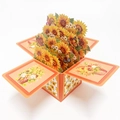 Biglietto d'auguri pop-up 3D con girasoli e farfalle su uno sfondo bianco pulito - Biglietto Pop-up 3D Girasole (S844)