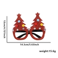 Red glitter Christmas tree party glasses for kids with colorful pom-pom decorations - Red Tree (With Drill)