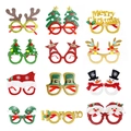 Set of 12 festive Christmas novelty glasses with reindeer antlers and trees - Christmas Glasses Set 12 (12pcs)