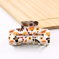 Pinza per capelli rettangolare per il Ringraziamento con tacchini e zucche festive - Ringraziamento Tacchino Zucca Girasole