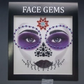 Purple, blue, and red Halloween face gems set with colorful acrylic crystal rhinestones - ws018 Four-color Fantasy