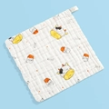 Soft 100% cotton gauze baby square towel with yellow cartoon cow and honey jar pattern - 【baby Bottle Cow】