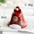 Campana di Natale rossa in ferro con motivo Babbo Natale, altezza 8 cm, peso 40 g - Stile C (Babbo Natale Rosso) / 40g