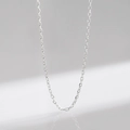Elegante S925 Sterlingsilber Herz Schlangenkette Halskette in schlichtem Silberfinish - 925er Silber / Kabel Kette