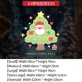 Christmas tree static window sticker with size chart and Santa Claus design - Small (40*45CM)