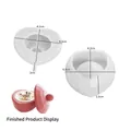 Gestructureerde hartvormige siliconen mal voor DIY-kaarsenpotten en sieraden opbergdozen - Klein - Mesh Hart (Bodem + Deksel)