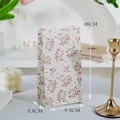Mini gift paper bag with pink leaves and grey hearts pattern, size 18x9.5x5.5cm - Tree Branch