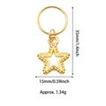 Approx. 35mm gold star charm pendant for hair jewelry with size and weight dimensions - Beaded Edge Star
