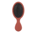 Red oval cushion hairbrush with black bristles and ergonomic handle for scalp massage - Elastic Paint Crimson Red (Soft Pin)