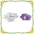 Moule en silicone lotus pour plateaux en résine avec spécifications de taille détaillées - Forme de fleur à plusieurs pétales (Rainure circulaire centrale) / Plateau de Lotus 002