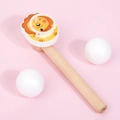 Lion themed wooden floating ball game for children's breath training with two foam balls - Lion Floating Ball