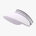 White UV protection sun visor with wide brim and black MENGLANDI branding for women - Adjustable / Purple