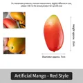 Artificial mango with red and yellow gradient finish, height 13cm and diameter 7cm - Red Mango