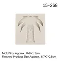 Creamy white coconut tree silicone mold for DIY fondant cake decoration and soap making - Palm Tree (Gray)