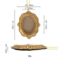 European vintage gold resin Christmas tree photo frame ornament with baroque relief - 10# / Gold