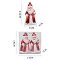 Weihnachtsmann-Baumschmuck in glänzendem Rot mit glitzernden Goldakzenten und Box - Weihnachtsmann mit Tasche (2er Set)