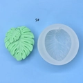 Macro detail of Monstera leaf silicone mold showing intricate vein patterns for cake DIY - Monstera Leaf Style (S#)