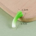 Miniature artificial green onion model pendant made of resin, 3.7cm long food toy - Fresh Scallion (3.5cm, No Keyring)