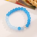 Bracciale di cristallo bohémien multistrato con perline sfumate blu e ciondolo a stella - Perline con Sfumatura Blu (28 Blu 4722)