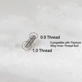 Adaptateur fileté 0,9mm à 1,0mm en acier argenté pour bijoux de piercing - Filetage de Vis 0.9*1.0 en Acier Titane (Accessoire 041)