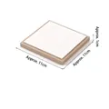 Square beige jewelry display base with white surface, 11x11cm pedestal riser stand - Square Pad 11*11*1cm (White/Champagne)