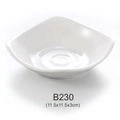 White melamine triangle sauce dish B230 with 11.5x11.5x3cm dimensions for sushi - 4.5 Inch Textured Dish