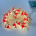 Christmas LED fairy lights featuring adorable puppies in festive outfits for holiday decor - 1m 10-LED (2AA Battery Model) / Christmas Dog