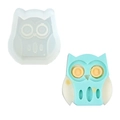 Moule en silicone 3D hibou mignon pour bougies DIY avec exemple de hibou fini inclus - Style Hibou Blanc (50-3071-D)