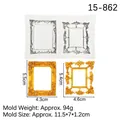 European vintage frame silicone mold for resin craft making with two baroque styles - 1# (15-862) / Gray
