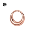 Detailed macro view of a rose gold seamless G23 titanium hoop ring for nose or ears - Rose Gold (Titanium)