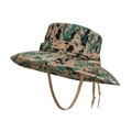 Men's outdoor wide brim digital camouflage boonie hat with adjustable chin strap - Jungle Digital Camo (9273-Green)