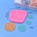 Stampo in silicone rosa con carattere Hu per decorazione torte e cioccolato fai-da-te - Stampo a Cavità Multiple con Carattere Hu