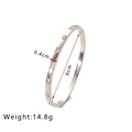 Dettaglio bracciale in zircone argento con larghezza 0,4cm e diametro interno 6cm - Argento (NB-B6086-S)