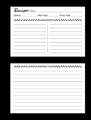 Mise en page détaillée d'une fiche recette minimaliste avec motifs de feuilles noirs - Feuille Noire et Blanche Minimaliste