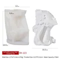 Blindfolded girl silicone mold for DIY candles and plaster crafts with floral hair detail - Long Hair Tilted Head Girl RX-123