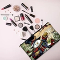 Christmas snowman pattern makeup bag on pink background with festive cosmetics - Christmas Snowman Birdhouse (HZB02-9)